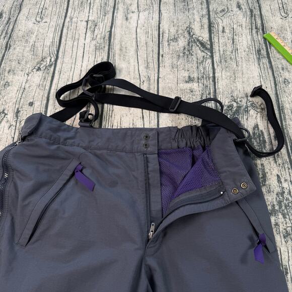 Patagonia Suspender Snow Pants Men Sz 36 Gray Water Resistant Full Pant Leg Zip - Picture 4 of 10